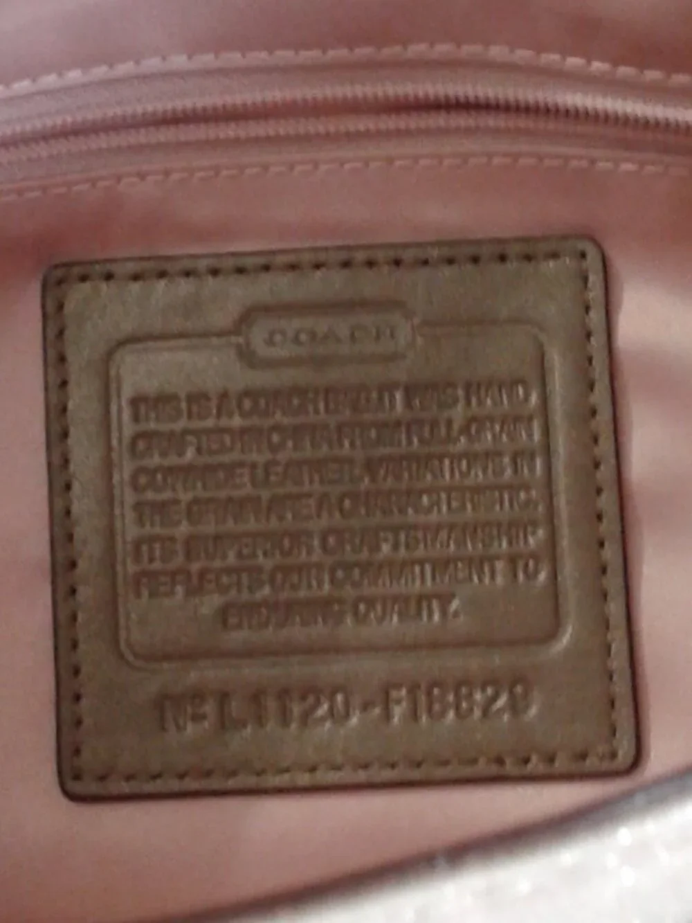 Coach Cream/Gold Purse